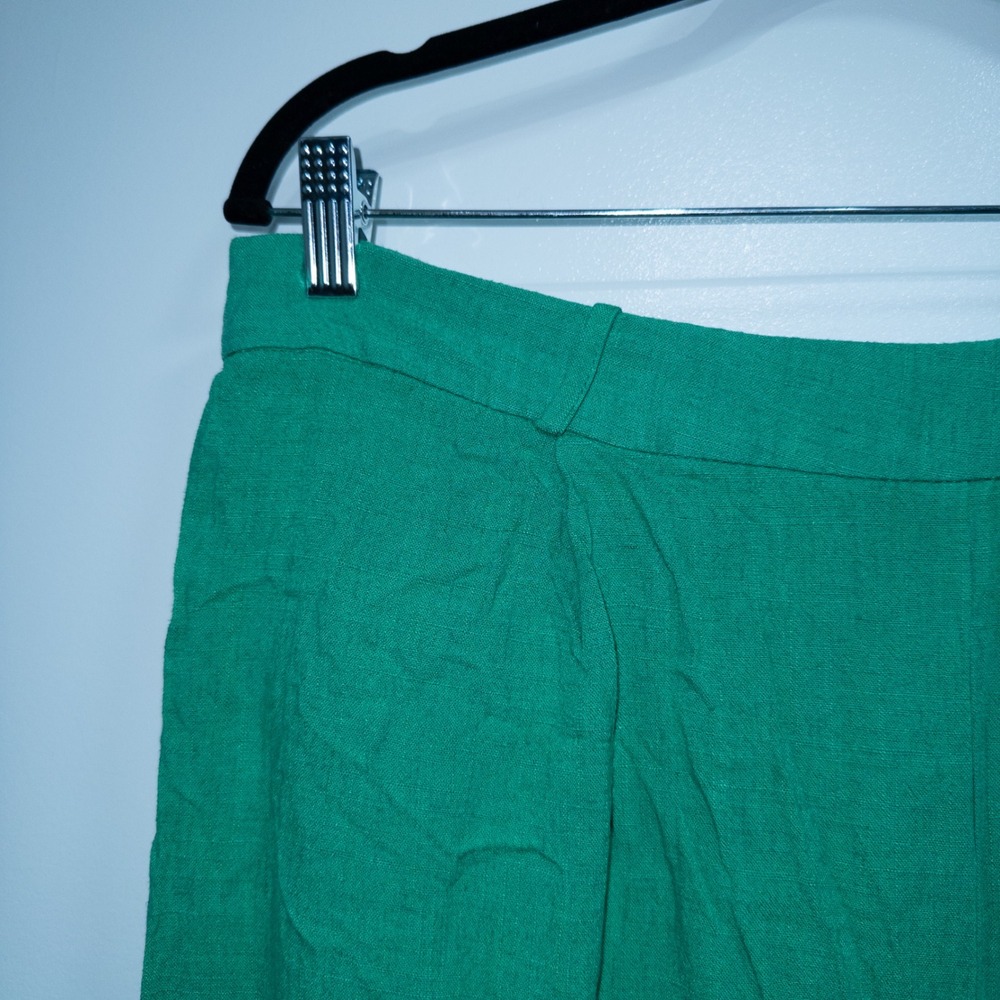 Flounce London ASOS Bright Green High Waisted Wide Leg Trousers Size 14 - Picture 3 of 9